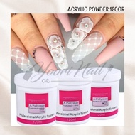 Acrylic powder ezflow 120ml polymer powder nail art 3d extension clear pink white Acrylic nail powde