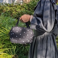 TiDi 黑底白點點方型保溫保冷便當袋