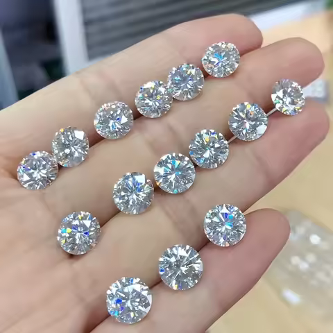 Moissanite Stone Loose Wholesale Size 3.0mm~15.0mm D Color VVS1 H&A Cut Diamond Alternative Moissani