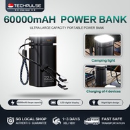 (SG) 60000Mah Fast Charging Power Bank Portable Charger With Night Light 2 Cable Large Capacity Powe