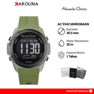 Jam Tangan Pria Alexandre Christie Digi AC 9342 MHRIGBAGN Black Dial Green Rubber Strap