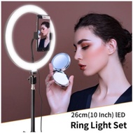 26cm LED ring light with 2.1m tripod stand youluber fb live mobile phone shooting lightning