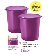 TUPPERWARE Deco Canister 10.7L