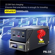 Awei 50000mAh Fast Charging Powerbank Large Capacity to Meet the Needs of Long-Term Use of Equipment