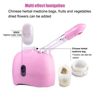 Pink Facial Ozone Steamer Warm Mist Humidifier Herbal Sprayer for Face Clean Spa Skin Care Salon Home Mask Steamer Whiten Beauty Mother Mothers Day Gift*&amp;*-