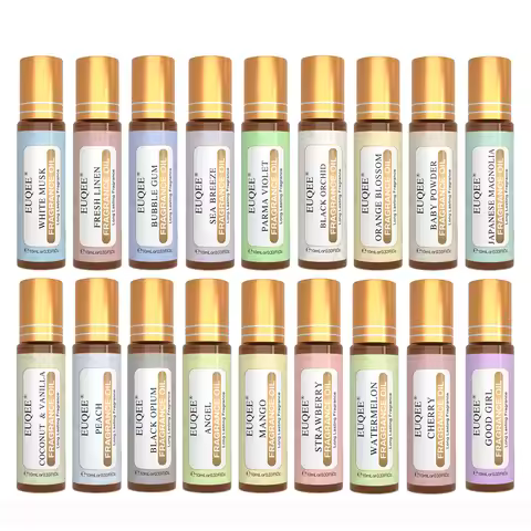 EUQEE 10ml Roller Fragrance Oil White Musk Coconut & Vanilla Aromatherapy Bubble Gum Fragrance Oils 