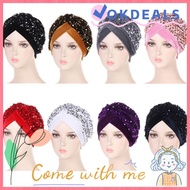 OKDEALS Turban Hat Elegant Headband Glitter Sequins Head Wraps