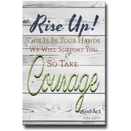 Ezra 10:4 Bible Verse Canvas Wall Art, “Rise up This is in Your Hands…” – Rustic Shiplap Design | Ch