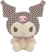 Kuromi - Kuromi毛公仔 可羅米 Vintage Checkered 毛絨玩具公仔 Kuormi軟毛絨公仔擺設 約21cm 平行進口