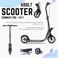 OXELO สกู๊ตเตอร์สำหรับผู้ใหญ่ รุ่น Commute 900 (สีเทา) ( Adult Scooter Commute 900 - Grey ) ล้อสกู๊ต