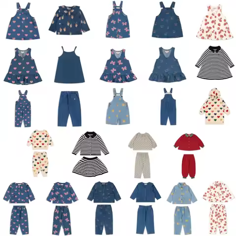 Spot Konges Slojd Children's Sweater Sweatpants Cotton Bottom Shirt Fart Jacket Danish Children SUIT