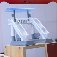 [Phenovo] Train Station Building Simulation Railway Station, for Micro Landscape Railway Train Track
