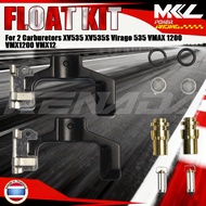 2 Sets Carburetor Float Needle Valve Seat Rebuild Kit For 2 Carburetors XV535S XV535 Virago 535 VMAX