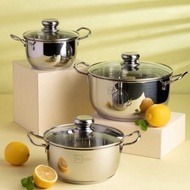 POT SET 3 Piece Stainless Steel 430 FIVESTAR FSB-3031