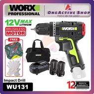 WORX 12V Brushless Impact Drill WU131 - 1 Year Warranty ( WORX IMPACT DRILL WORX CORDLESS DRILL WORX 12V IMPACT DRILL )