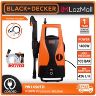 BLACK & DECKER Pressure Washer Water Jet 1400W 105 Bar ( PW1450 ， PW1450TD )