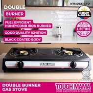 Tough Mama NTMDGS-CTD Black Gas Stove Double Burner Auto-Ignition