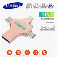 SAMSUNG PenDrive 512GB 1TB OTG Usb แฟลชไดรฟ์สำหรับไอโฟนไอแพดแอนดรอยด์ Pendrive 4in1 Lightning/แฟลชได