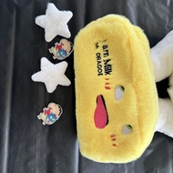 【促销】奶龙毛绒笔袋刺绣搞笑文具盒学生日系化妆包卡通大容量高颜值260907 【Promotion】Nailong plush pencil case with embroidery, funny s