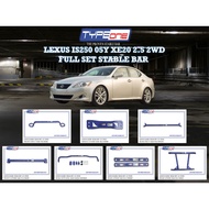 TYPE ONE Lexus IS250 IS300 06 - 11 front side rear middle anti Struct roll bar torsion lower bodykit