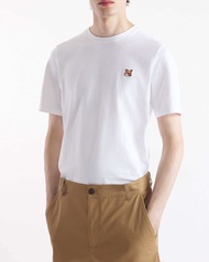 MAISON เสื้อยืด ปักลาย แขนสั้น KITSUNE FOX HEAD PATCH REGULAR TEE-SHIRT (B3802)
