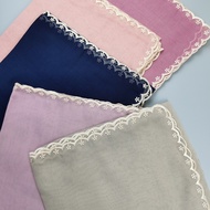 Tudung Bawal Sulam Cotton SOPHIA Embroidery Premium Plain Scarf // Tudung Hijab Veil Sulam Klasik Re