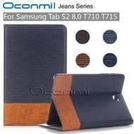 High quality Jeans Wallet leather case for Samsung Galaxy Tab S2 8.0 inch new cover for SM-T710 SM-T715 tablet cover