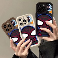 Cute Mini Spider Man Phone Case Compatible for IPhone 15 14 13 12 11 Pro Max 7 8 Plus SE 2020 XS X XR Full Coverage Lens Silicone Soft Shell Anti Drop