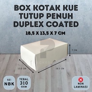 Snack Cake Box (NBK) Full Lid Duplex Coated White 310gsm ThicknessPOLOS size 18.5x13.5x7 cm | Cake B