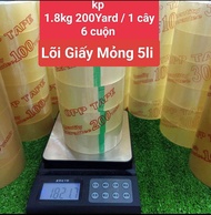 ( Giá Xưởng Xả Kho ) Băng keo băng dính trong/đục 4.8cm - 200yard ( 1.8kg 1 cây 6 cuộn 200Yard)