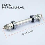 1PC MTB Solid Axle Hub with Bearings Front And Rear Axles for Mountain Bike Bicycle Axle Core with 6
