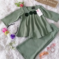 ❤️ READY STOCK ❤️ BabyDoll Green Mint Baju Raya Hijau Kanak Kanak Budak Kecil Baby Dress