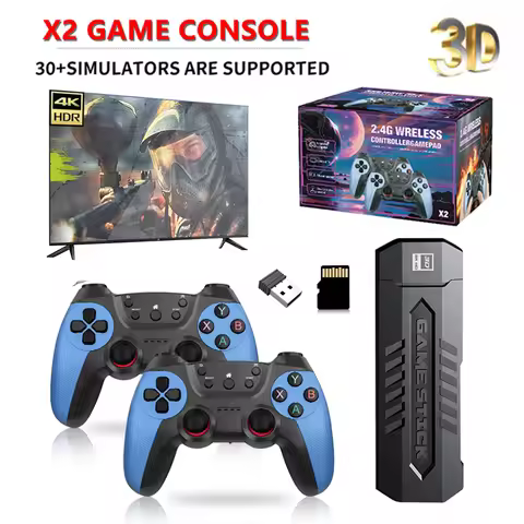 X2 Video Game Stick Console Or ONLY 2.4G Double Wireless Controller 4K HD30000 Games 256G Retro Game