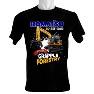 KATUN Kaoskaoscorp - T-shirt Komatsu PC135F-10M0 Grapple Forestry - Cotton Material - O-Neck - Sizes