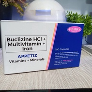 APPETIZ Buclizine HCI + Multivitamin + Iron 100capsules  DRP-8933