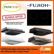 FUJIOH INDUCTION HOB 2 ZONES BUNDLE WITH 890MM SLIM COOKER HOOD (FH-ID5120 + FR-FS2290)