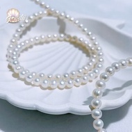 4 / 4.5 mm round freshwater akoya bracelet with genuine freshwater pearls