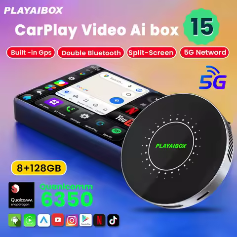 Android 15 Car AI Box Wireless Carplay Android Auto Dongle SM6350 8+128GB 5G Netword For Netflix You
