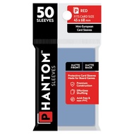 50 Phantom Sleeves Matte/Matte Red Mini European Card Sleeves (45mmX68mm) ($4 off for Self Collectio