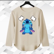 Oversized Oval Long Sleeve T-Shirt 7XL Stitch Angry 6XL 5XL 4XL 3XL 2XL Ld 160 150 140 130 120 Women