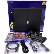 缺貨【PS4主機】 9.9成新 PRO 7218B 1TB 極致黑 雙手把＋NBA2K20+野球魂 【中古二手】台中星光