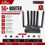 NEXGEN CP502 5G WiFi 6 Router Modem 5G/4G LTE CPE Qualcomm SDX55 AX1800 Nano SIM Bypass Hotspot Data