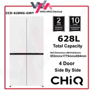 CHiQ 628L Refrigerator 4 Door / Peti Ais 4 Pintu (CCD-628NG) Peti Sejuk/Fridge/Side By Side CCD-628N