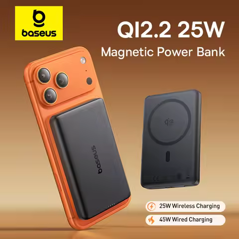 Baseus Qi2.2 25W Power Bank 10000mAh Magnetic Wireless Charging PD 45W USB-C Power Bank For iPhone 1
