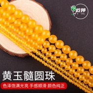 Yellow Marrow Round Beads diy Handmade Beaded Beads with Bracelet Necklace Accessories Beads Accesso