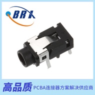 Direct Sales PJ-321 Audio Socket 3.5 Headphone Socket Black Green 4 Pins 3.5 Dual Channel High Quali