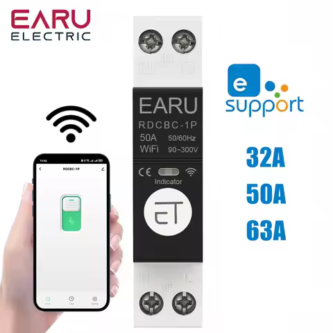 1P+N Din Rail WIFI Circuit Breaker Smart Timer Switch Relay Remote Control By eWeLink Smart Home Com