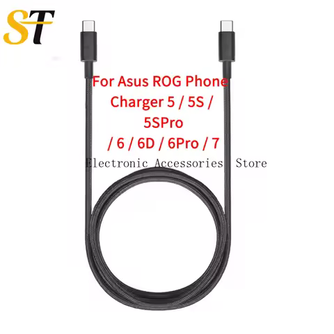 Original For Asus ROG Phone Charger 5 / 5S / 5SPro / 6 / 6D / 6Pro / 7 Charger USB-C Type-C Cable