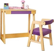 ZOUJUN Solid Wood Study Desk ，Kids Functional Desk and Chair Set, Desk Work Table Bedroom Student Children School Study Desk for Boys Girls. (Color : B)