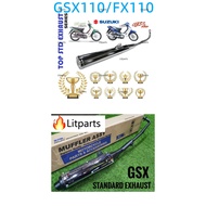 EJM Standard Muffler Ekzos Exhaust Pipe Assy Premium Quality A-Class Suzuki GSX110 FX110 GSX FX 110